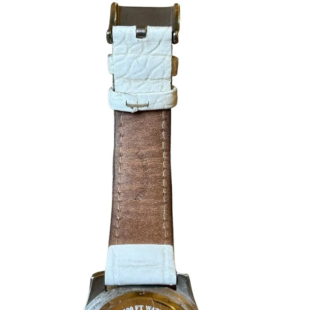 Tommy Bahama TB2128 Women's Sparkling Stones‎ Bezel White Dial Leather Watch